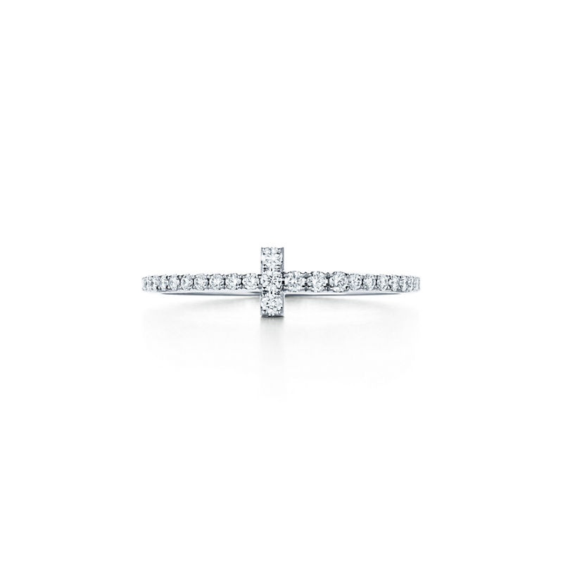 Tiffany & Co. Tiffany T Alianza Wire de diamantes de oro blanco