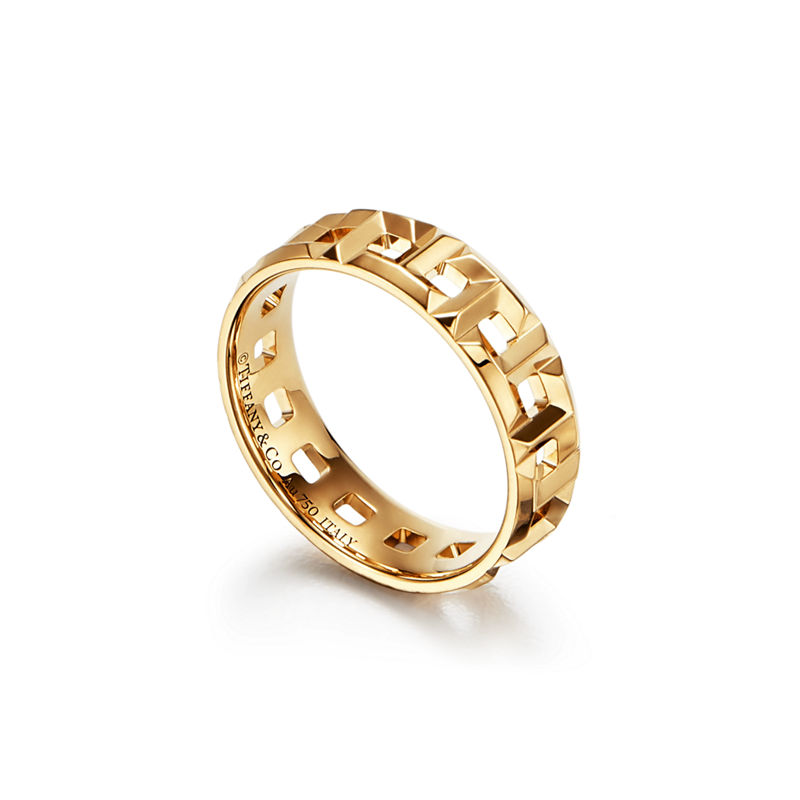 Tiffany & Co. Tiffany T Anillo Ancho True De Oro Amarillo