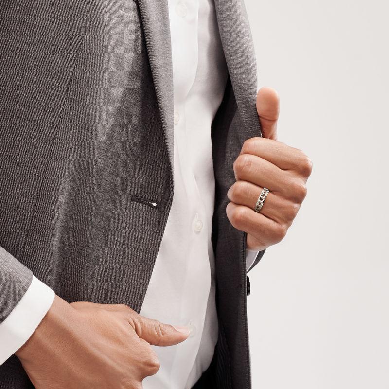 Tiffany & Co. Tiffany T Anillo Ancho True De Oro Blanco