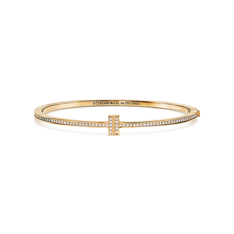 Tiffany & Co. Tiffany T Brazalete Wire articulado de diamantes de oro amarillo