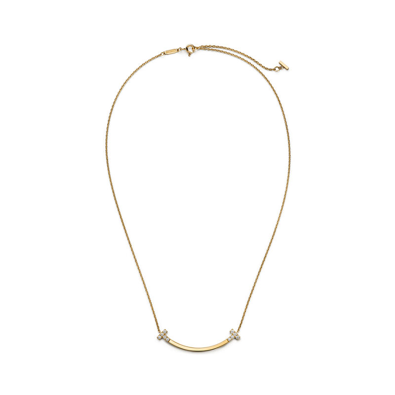 Tiffany & Co. Tiffany T Colgante Smile Mediano De Oro Amarillo Con Diamantes