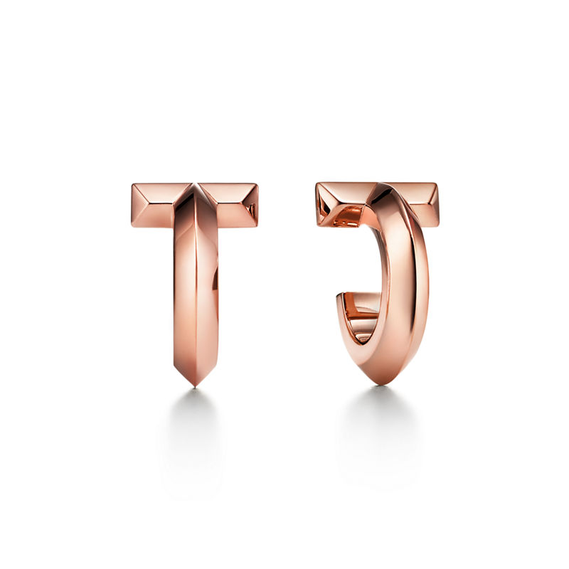 Tiffany & Co. Tiffany T Pendientes de aro T1 de oro rosa