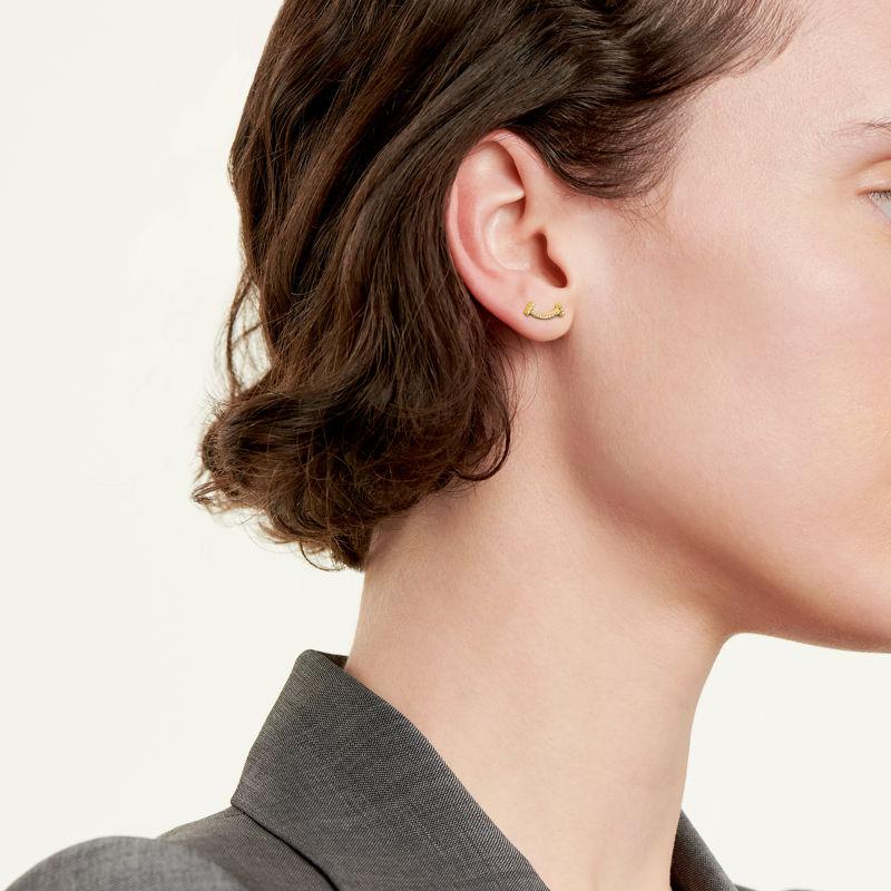 Tiffany & Co. Tiffany T Pendientes Smile De Oro Con Diamantes