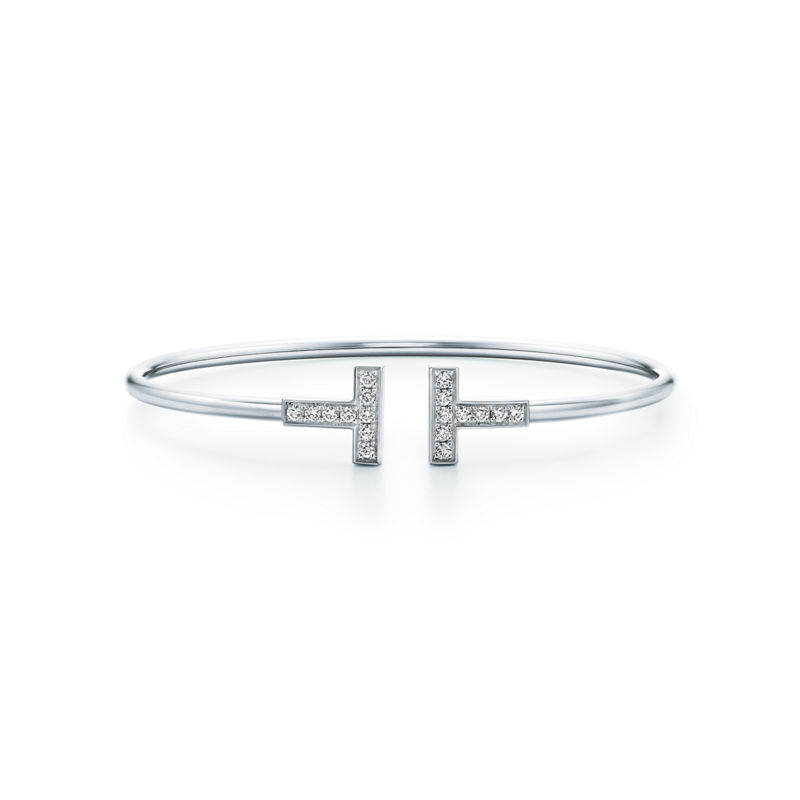 Tiffany & Co. Tiffany T Pulsera Wire de diamantes de oro blanco