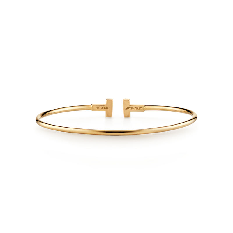 Tiffany & Co. Tiffany T Pulsera Wire Estrecha De Oro Amarillo
