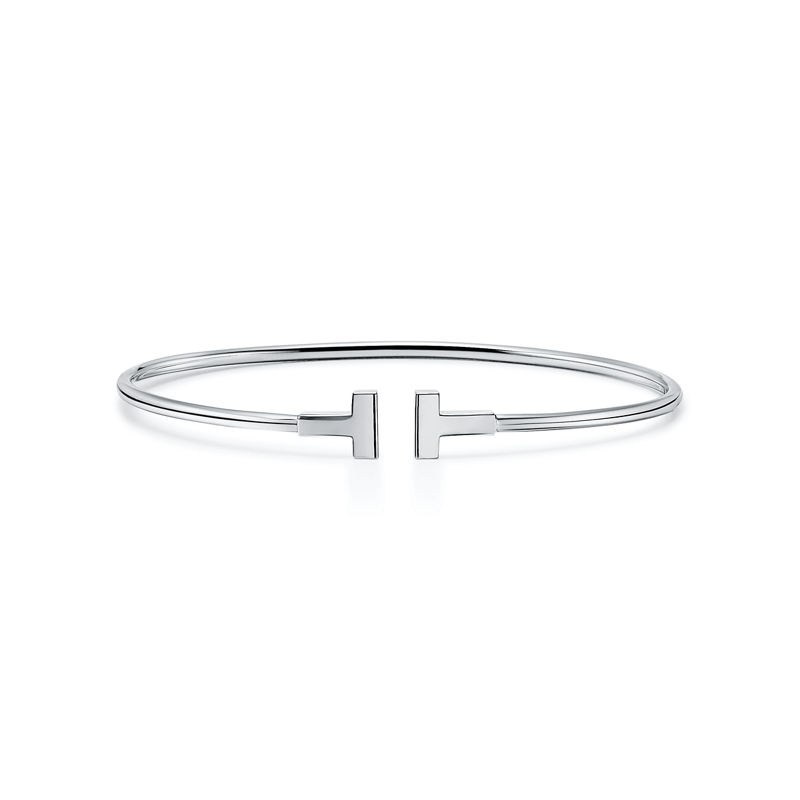 Tiffany & Co. Tiffany T Pulsera Wire estrecha de oro blanco