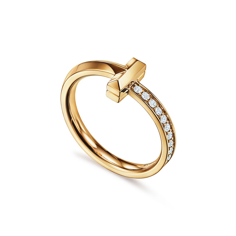 Tiffany & Co. Tiffany T T1 Anillo De Oro Amarillo Con Diamantes