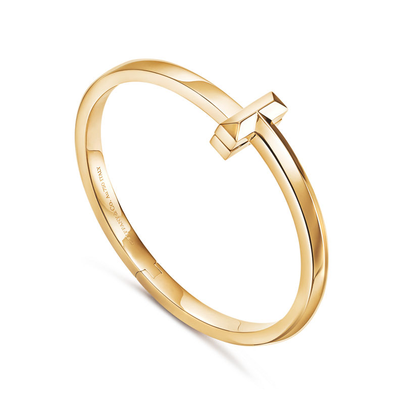 Tiffany & Co. Tiffany T T1 Brazalete Articulado Ancho De Oro Amarillo