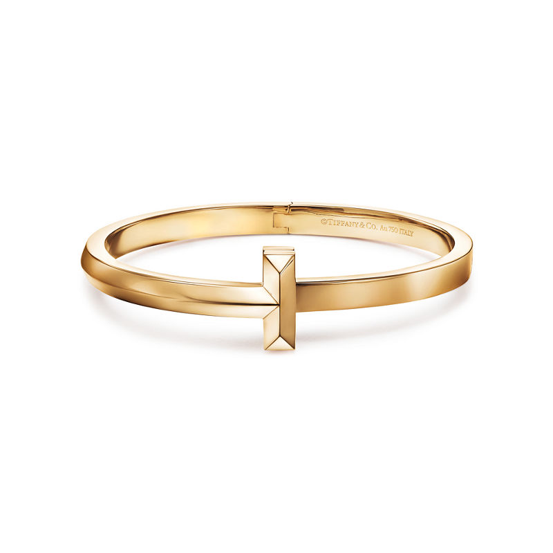 Tiffany & Co. Tiffany T T1 Brazalete articulado ancho de oro amarillo