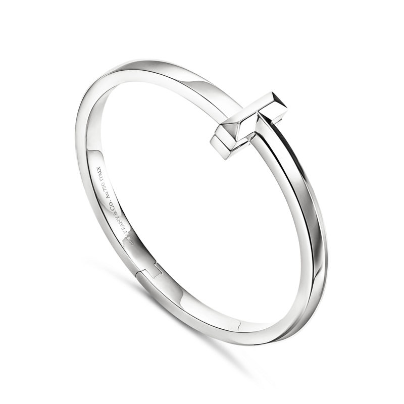 Tiffany & Co. Tiffany T T1 Brazalete Articulado Ancho De Oro Blanco
