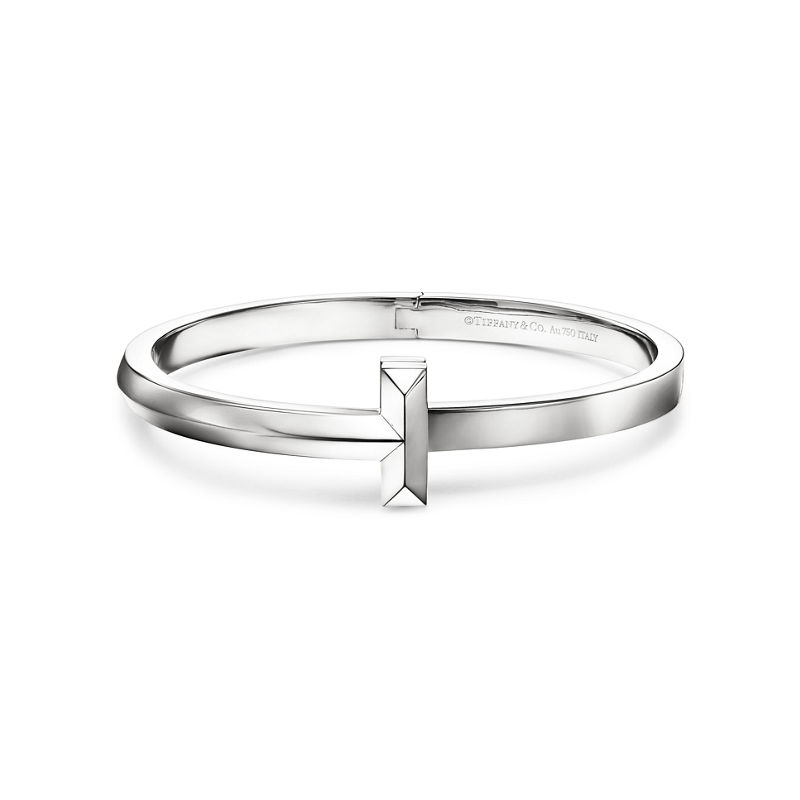 Tiffany & Co. Tiffany T T1 Brazalete articulado ancho de oro blanco