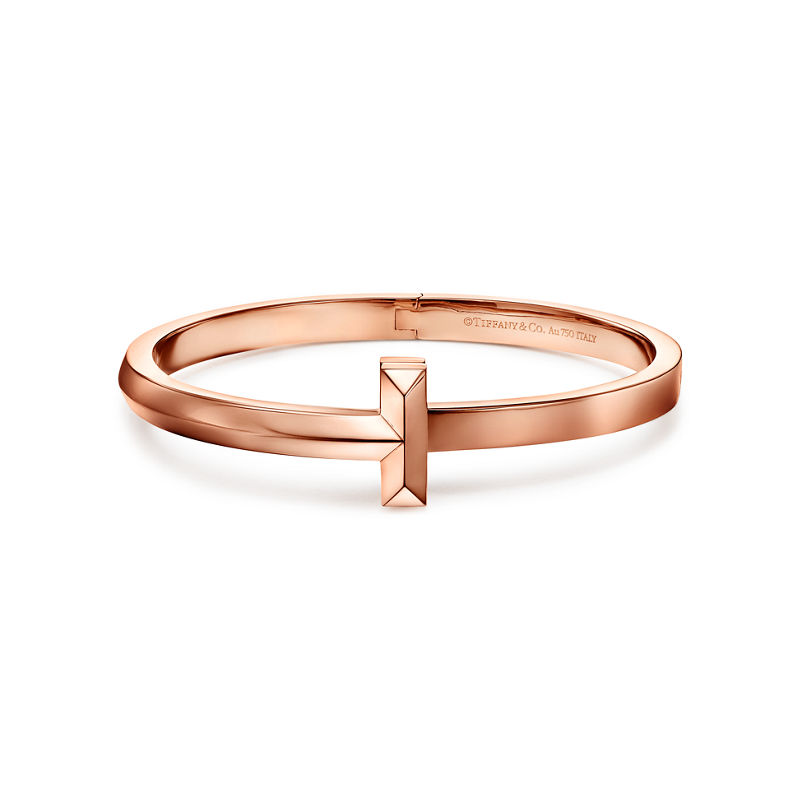 Tiffany & Co. Tiffany T T1 Brazalete articulado ancho de oro rosa