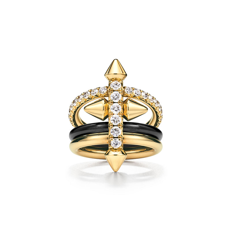 Tiffany & Co. Tiffany Titan by Pharrell Williams Anillo de titanio oro y diamantes