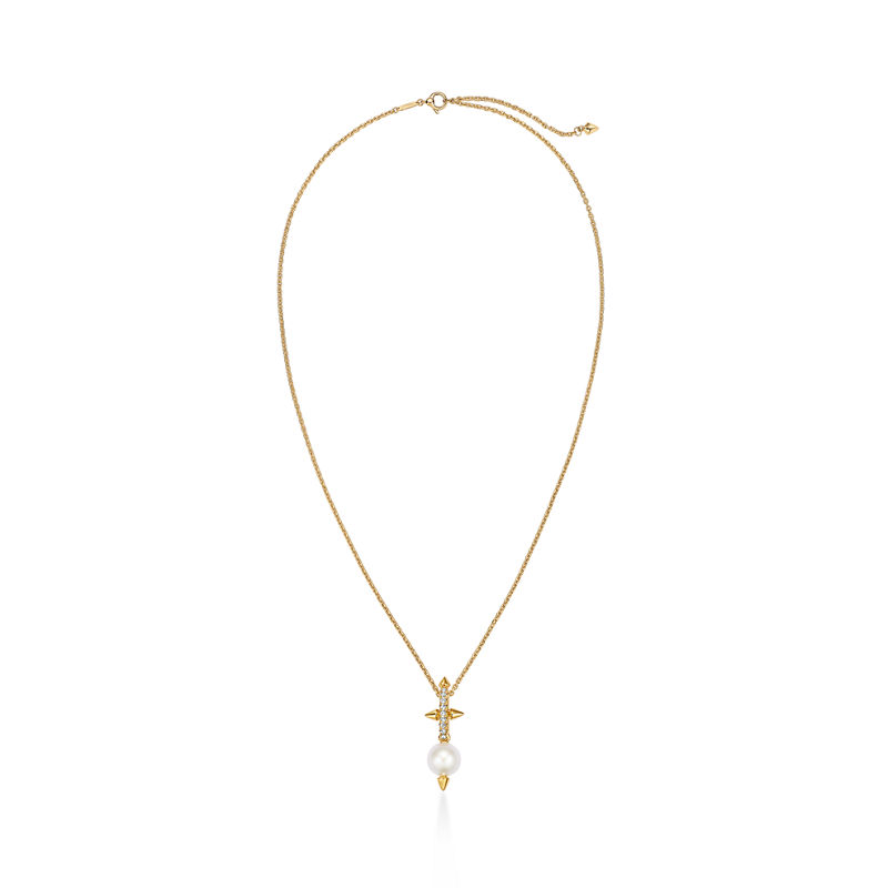 Tiffany & Co. Tiffany Titan By Pharrell Williams Colgante De Perla De Oro Amarillo Con Diamantes