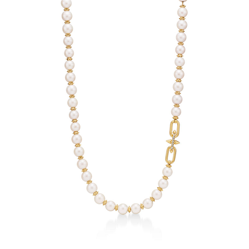 Tiffany & Co. Tiffany Titan by Pharrell Williams Collar de perlas de oro amarillo con diamantes