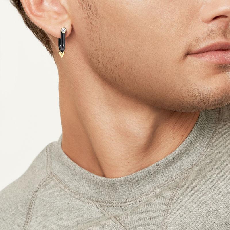 Tiffany & Co. Tiffany Titan By Pharrell Williams Pendientes De Titanio Oro Y Diamantes