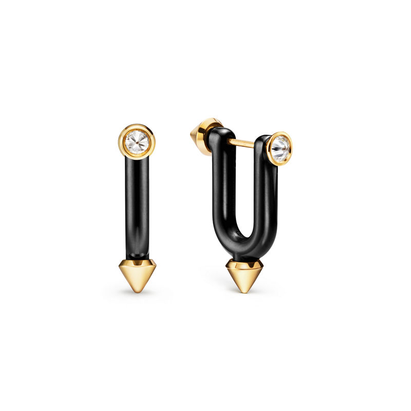 Tiffany & Co. Tiffany Titan by Pharrell Williams Pendientes de titanio oro y diamantes