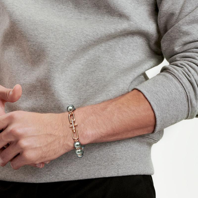 Tiffany & Co. Tiffany Titan By Pharrell Williams Pulsera De Perlas De Tahití Y Oro Con Diamantes