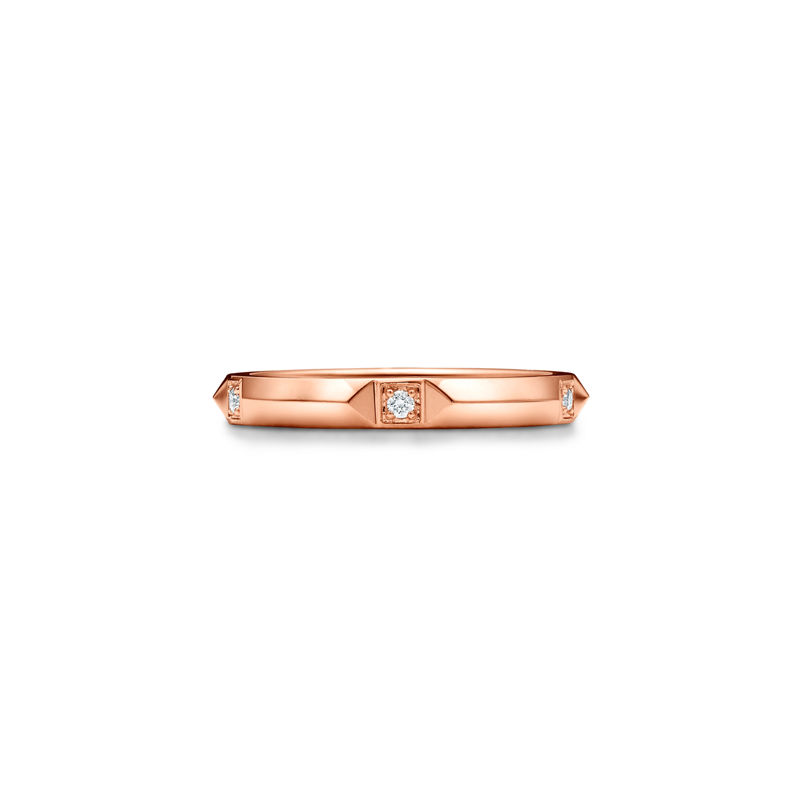Tiffany & Co. Tiffany True™ Alianza en oro rosa de 18 quilates con diamantes 2 5 mm de ancho