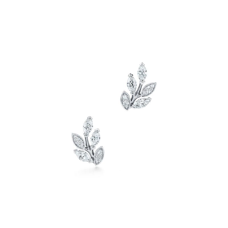Tiffany & Co. Tiffany Victoria® Pendientes de rama de diamantes en platino
