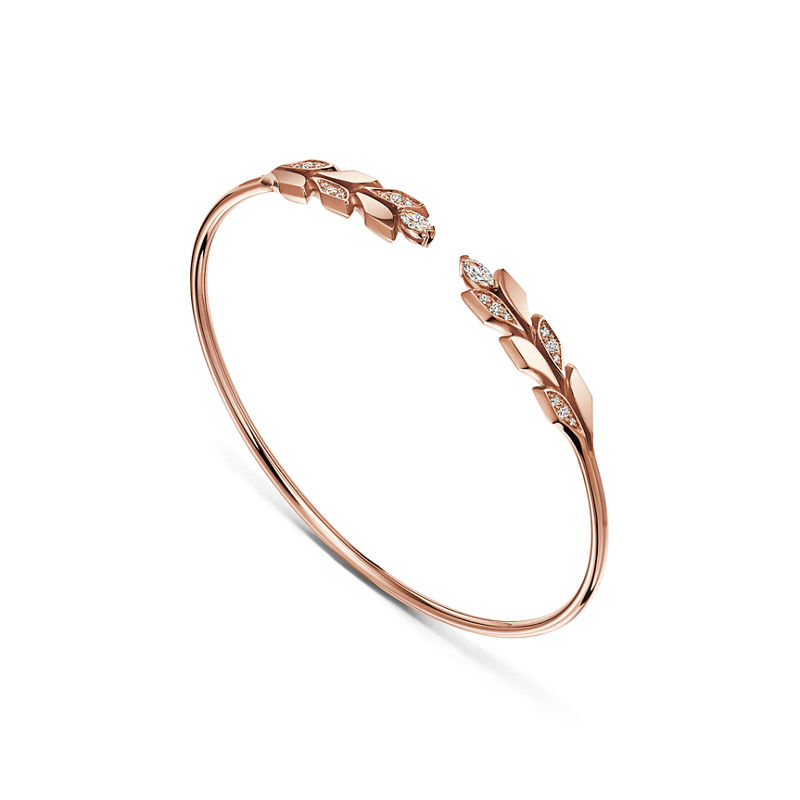 Tiffany & Co. Tiffany Victoria® Pulsera Estilo Wire Vine En Oro Rosa Con Diamantes