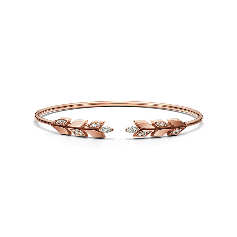 Tiffany & Co. Tiffany Victoria® Pulsera estilo wire Vine en oro rosa con diamantes