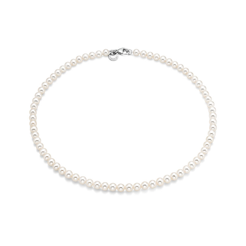 Tiffany & Co. Ziegfeld Collection Collar De Perlas Con Cierre De Plata 5-6 mm