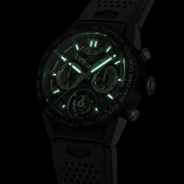 TAG Heuer TAG Heuer Carrera Chronograph Tourbillon Automático 45 Mm Titanio Con Revestimiento De PVD CAR5A8W.FT6071