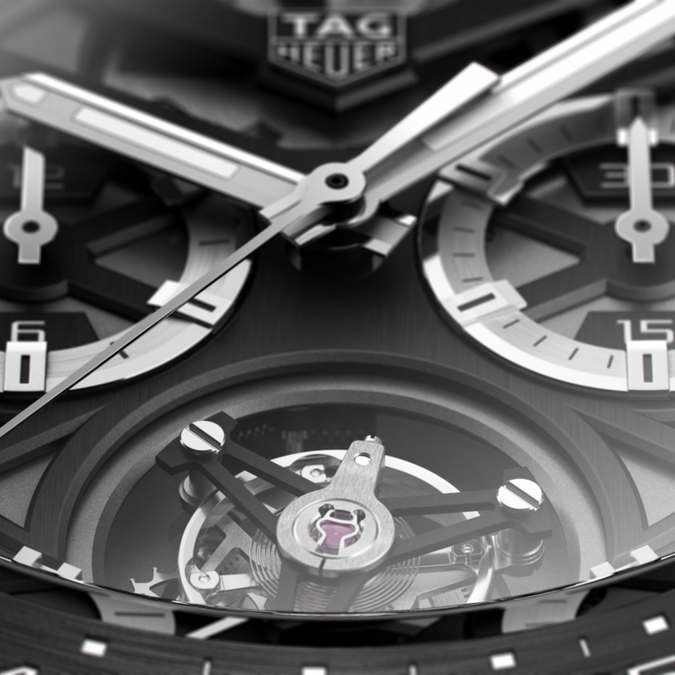 TAG Heuer TAG Heuer Carrera Chronograph Tourbillon Automático 45 Mm Titanio Con Revestimiento De PVD CAR5A8Y.FC6377