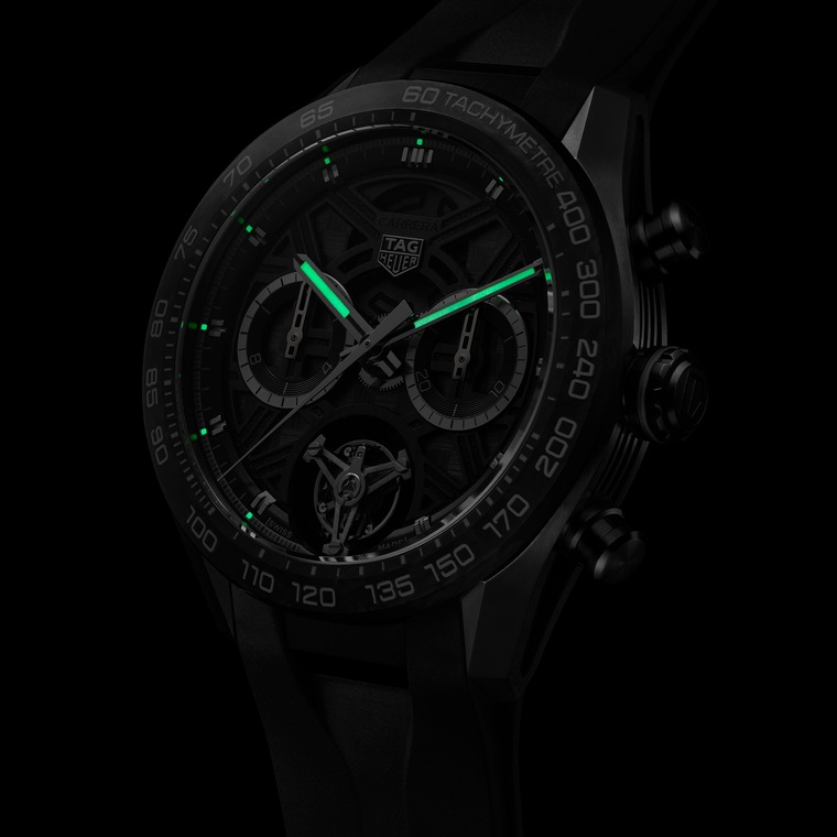 TAG Heuer TAG Heuer Carrera Chronograph Tourbillon Extreme Sport Automático 44 Mm Titanio Con Revestimiento DLC CBU5080.FT6272