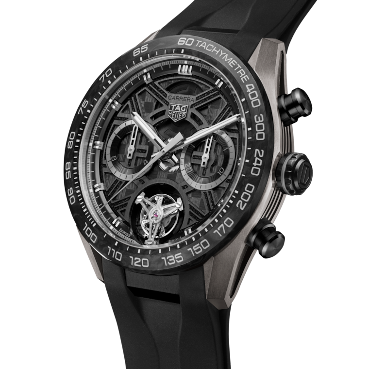 TAG Heuer TAG Heuer Carrera Chronograph Tourbillon Extreme Sport Automático 44 mm Titanio con revestimiento DLC CBU5080.FT6272