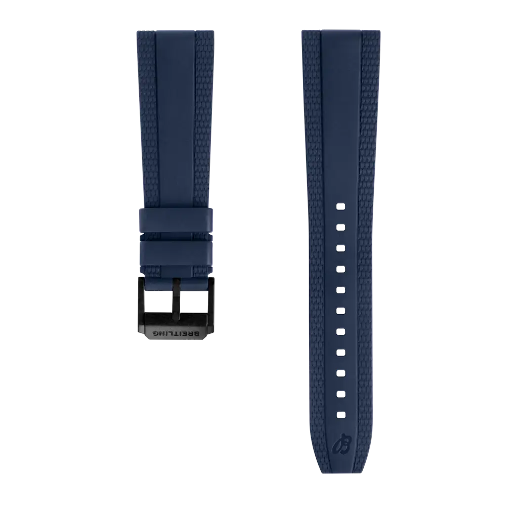 Breitling Correa de goma azul Diver Pro - 22 MM