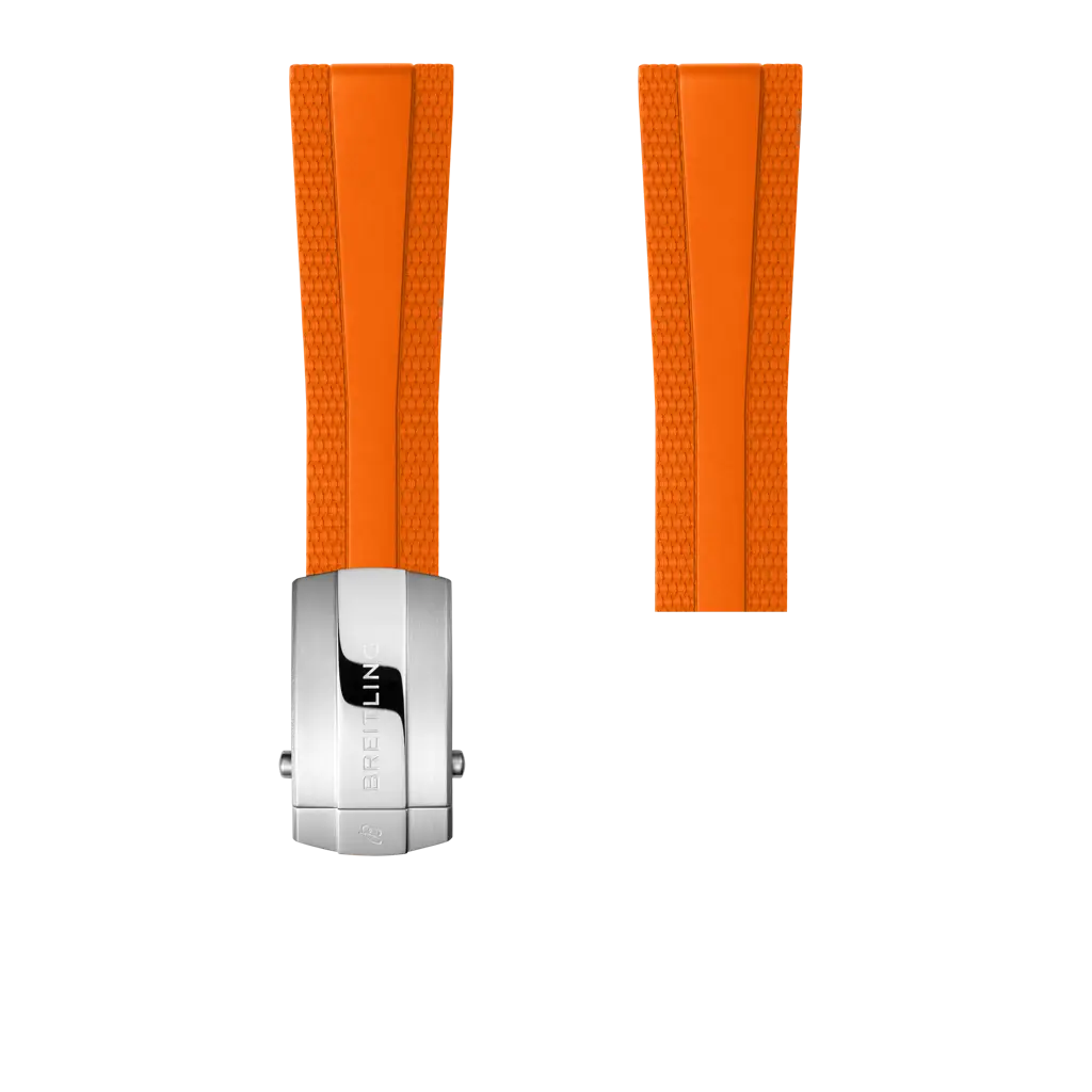 Breitling Correa de goma naranja Diver Pro - 22 MM