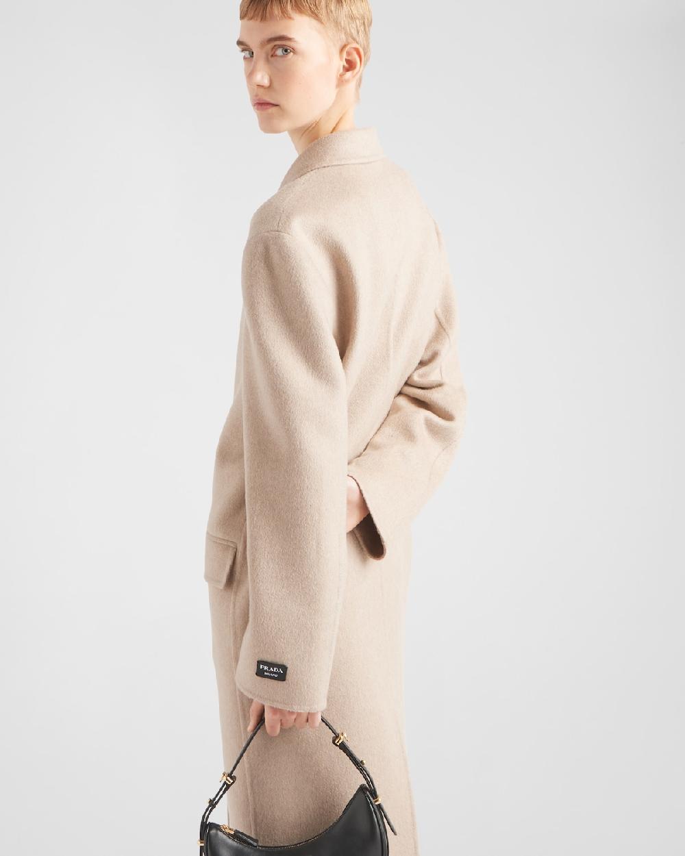 Prada Abrigo De Botonadura Doble En Cachemir De Terciopelo