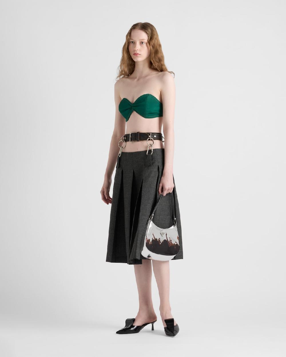 Prada Bolso bandolera Prada Cleo de piel cepillada estampada