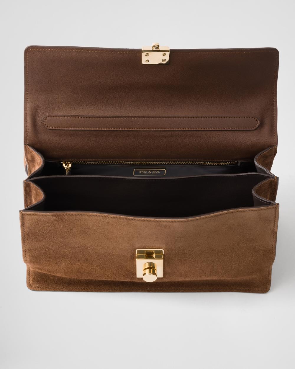 Prada Bolso Bandolera Prada Soft Sound De Ante Mediano