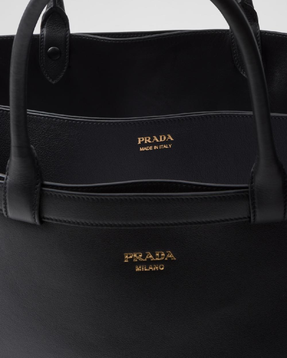 Prada Bolso De Piel Prada Buckle Con Cinturón Doble