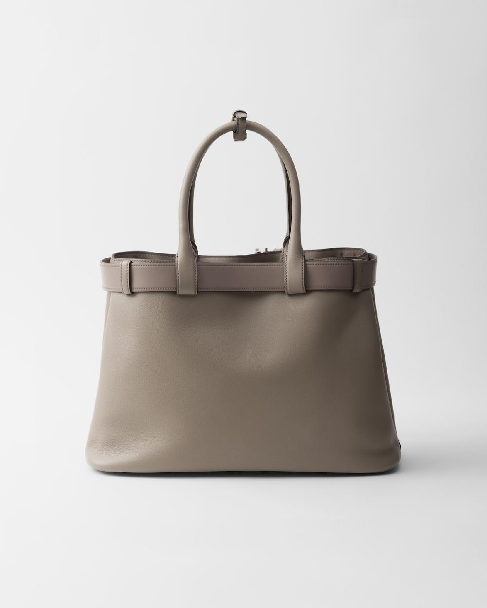 Prada Bolso Grande De Piel Prada Buckle Con Cinturón