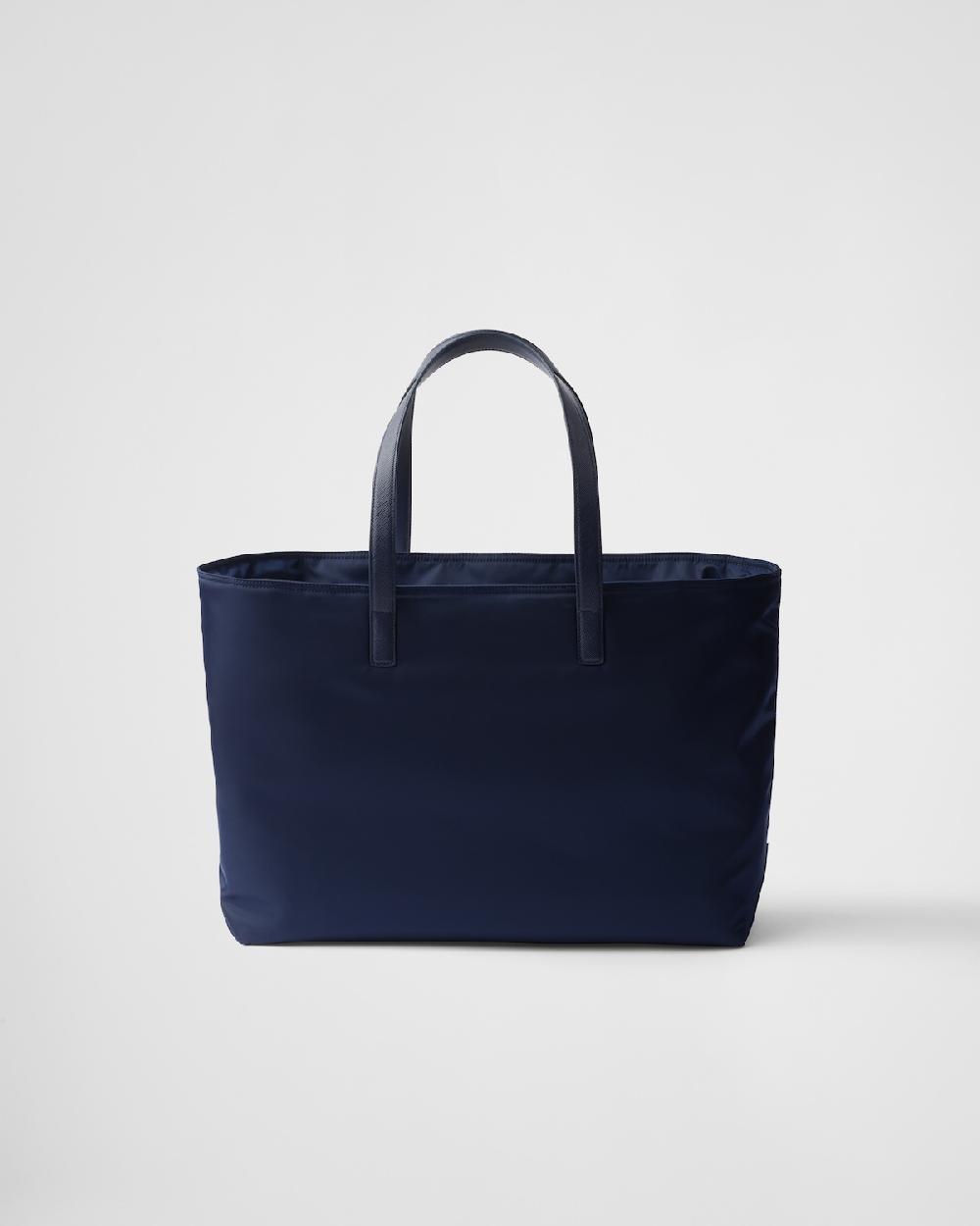 Prada Bolso Tote Grande De Re-Nylon Y Piel Saffiano Prada Re-Edition 1978