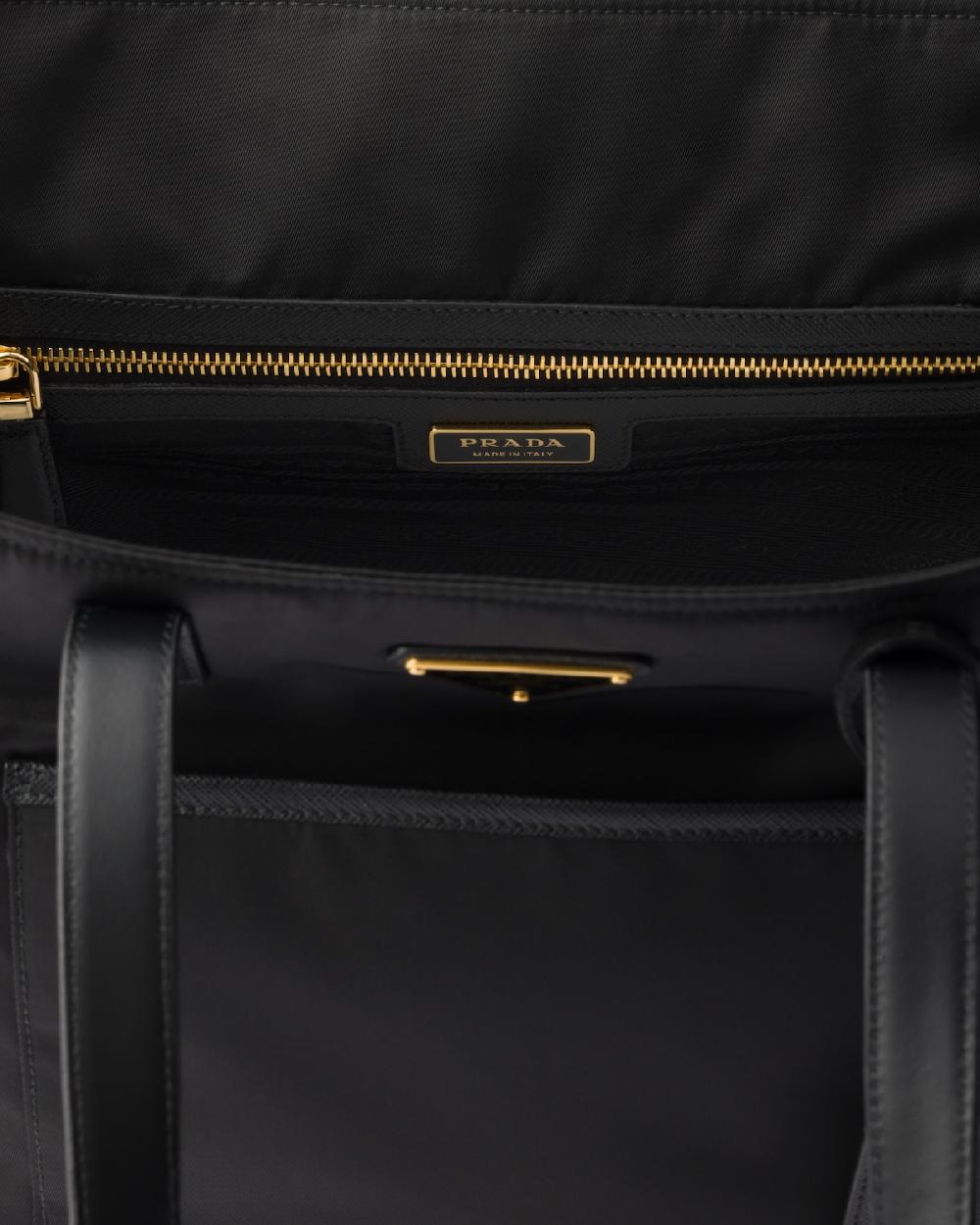 Prada Bolso Tote Prada Re-Edition 1978 De Re-Nylon Y Piel Saffiano Mediano