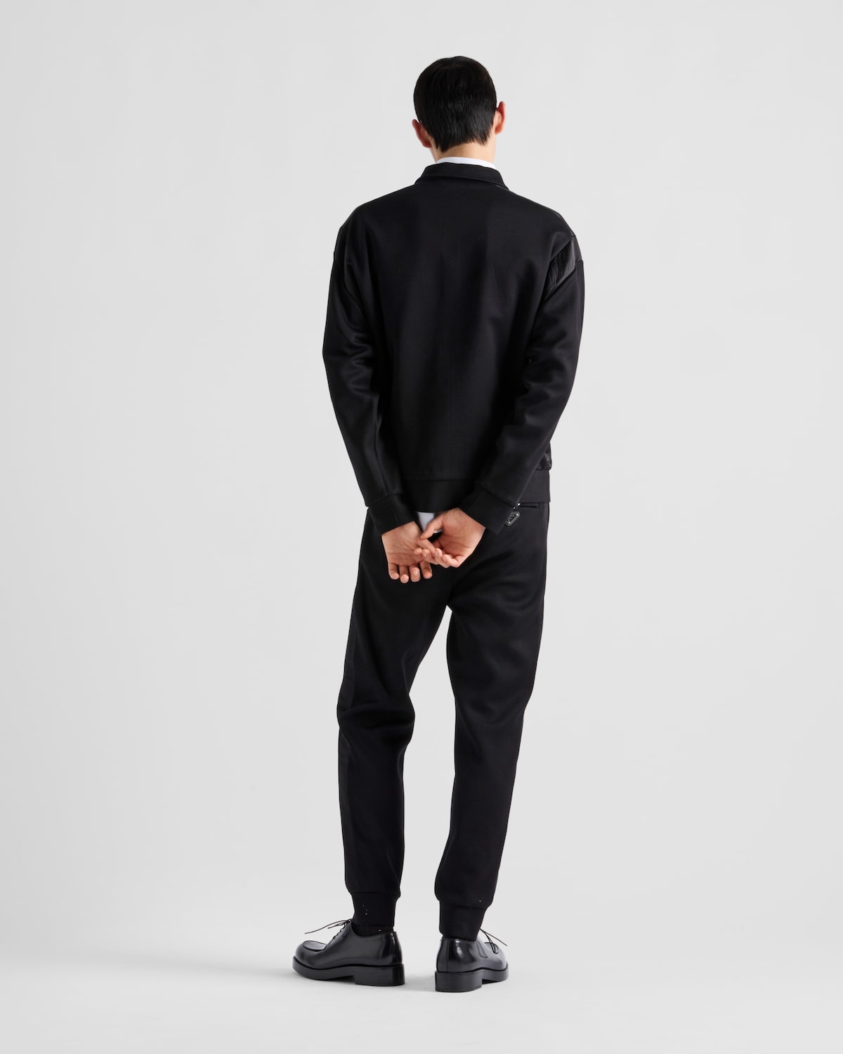 Prada Cárdigan De Felpa Técnica Con Detalles De Duchesse