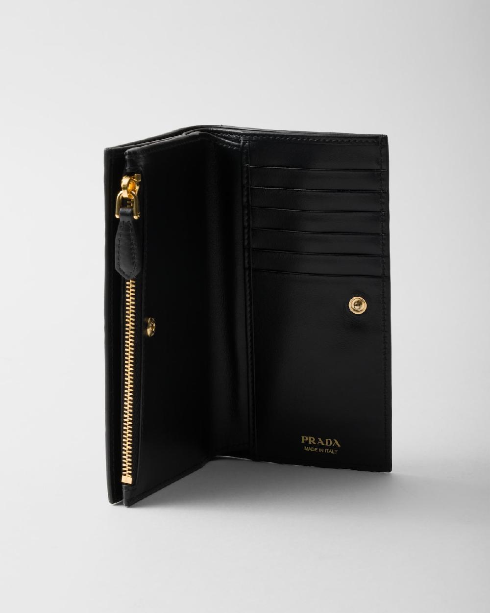 Prada Cartera Grande De Piel Con Motivo De Triángulos