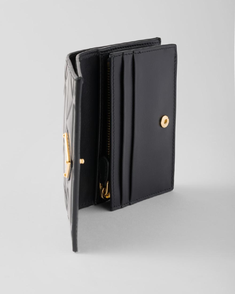 Prada Cartera Pequeña De Piel Con Motivo De Triángulos