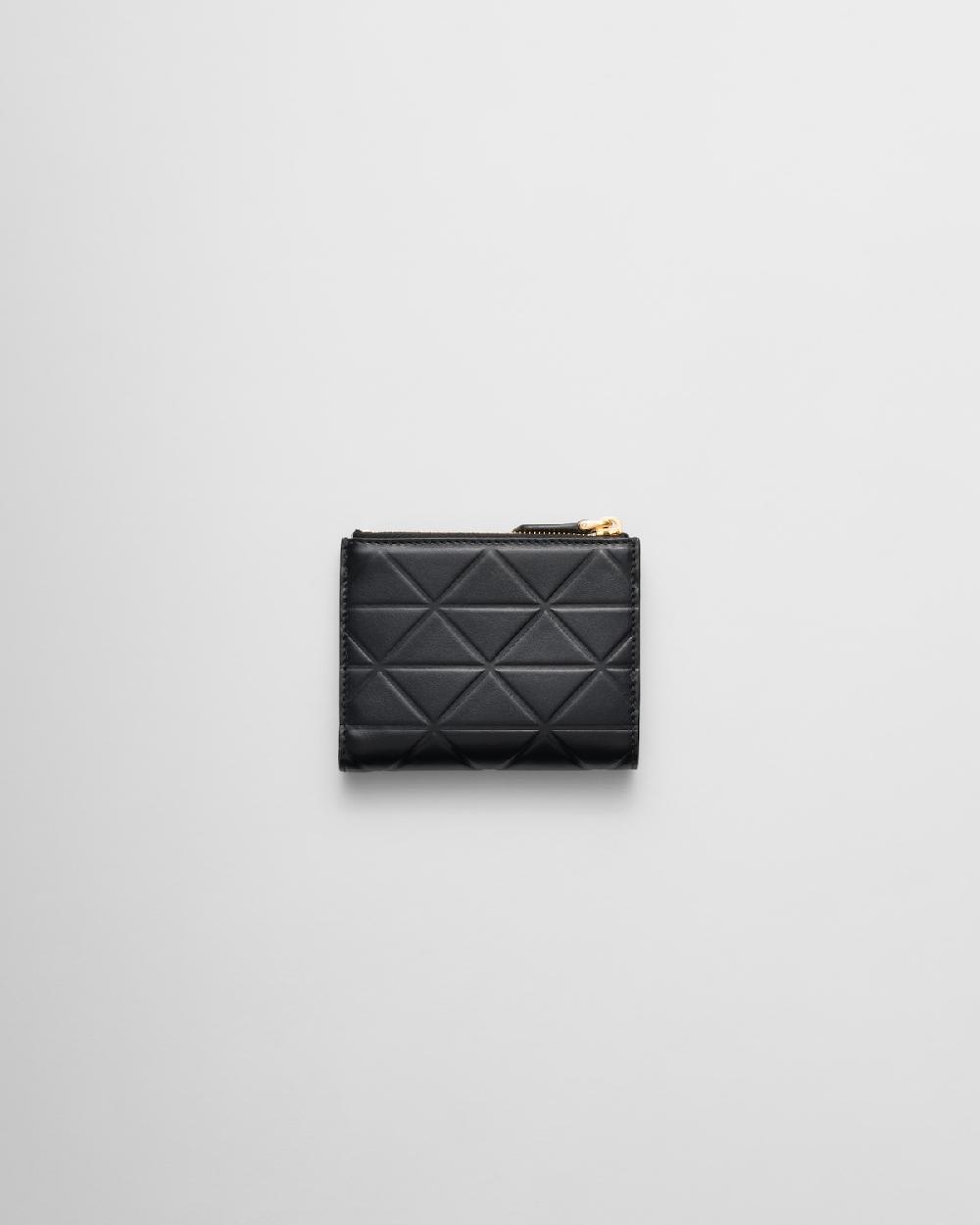 Prada Cartera Pequeña De Piel Con Motivo De Triángulos