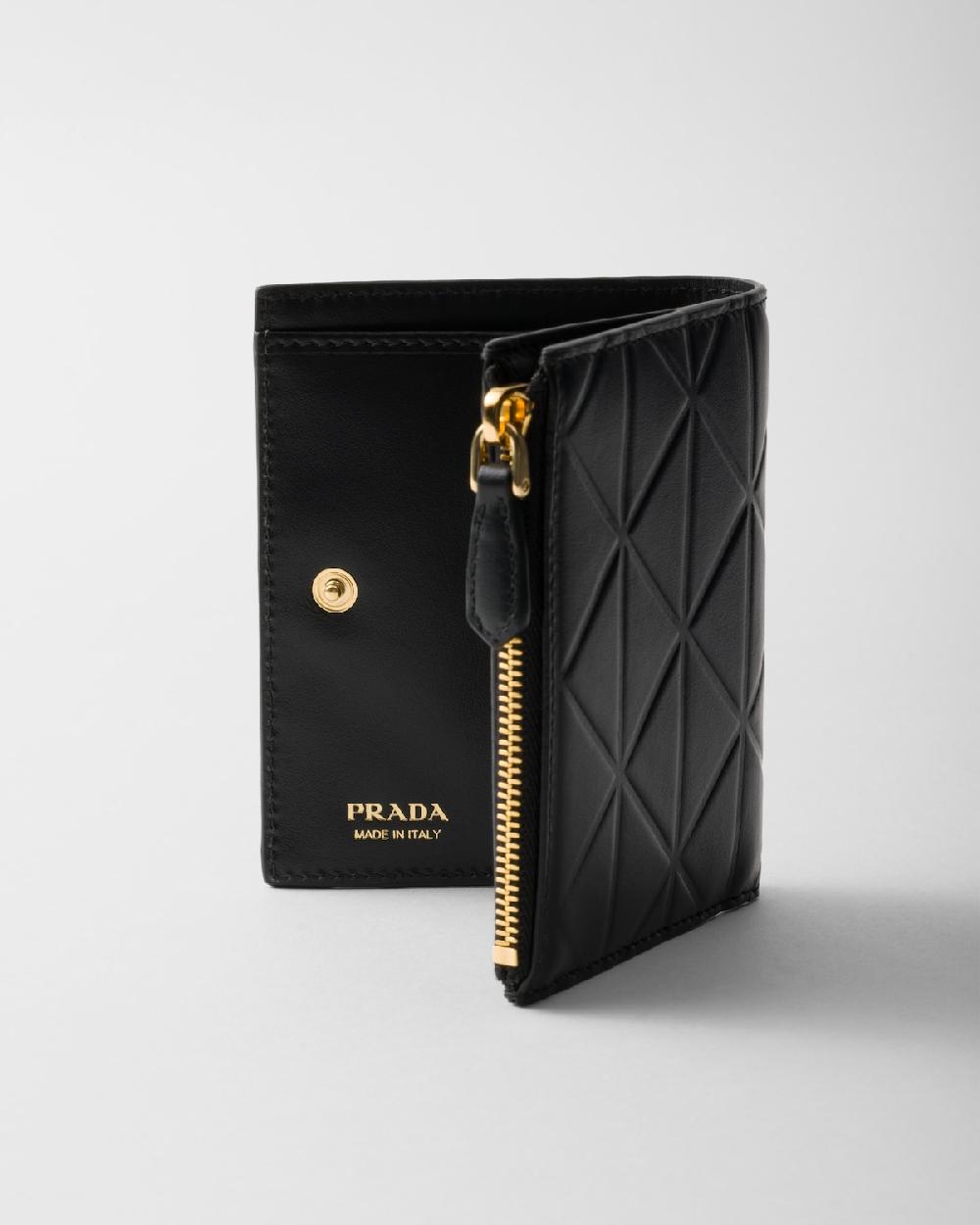 Prada Cartera Pequeña De Piel Con Motivo De Triángulos