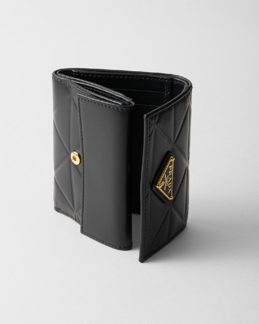 Prada Cartera Pequeña De Piel Con Motivo De Triángulos