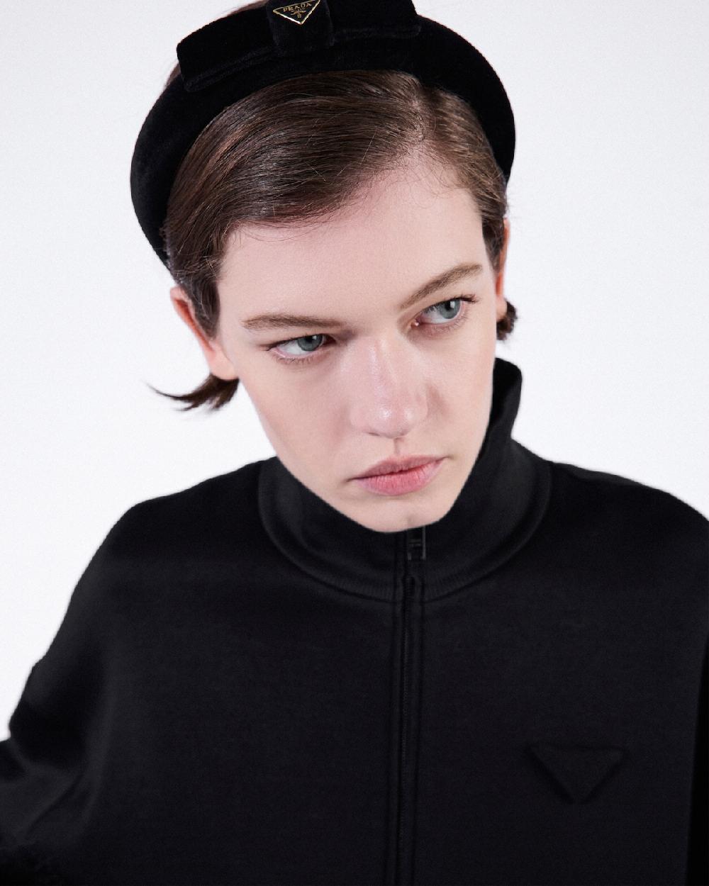 Prada Cazadora De Tejido Doble De Vellón Con Cuello Alto