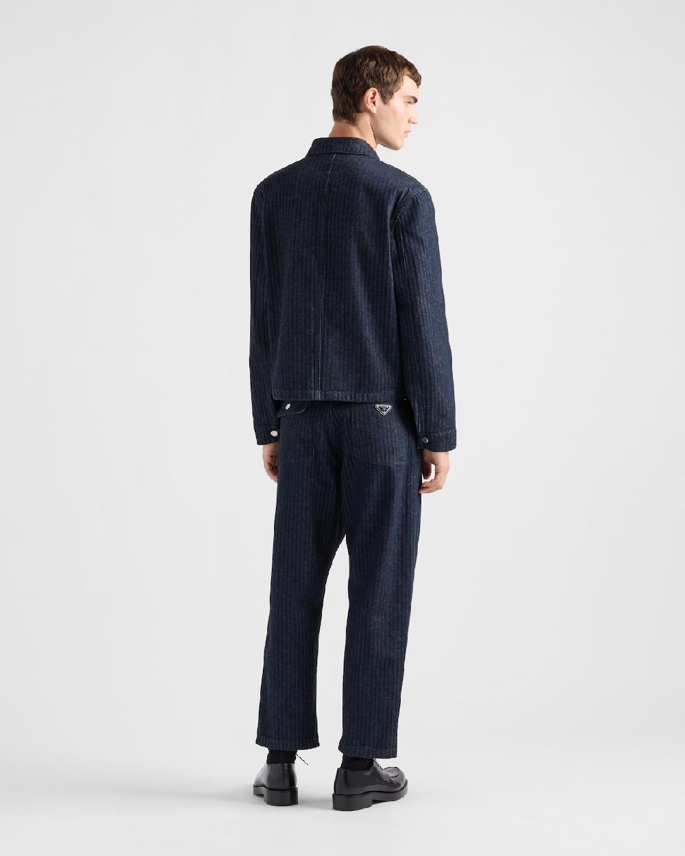 Prada Cazadora Estilo Sobrecamisa De Tejido Vaquero En Chevrón