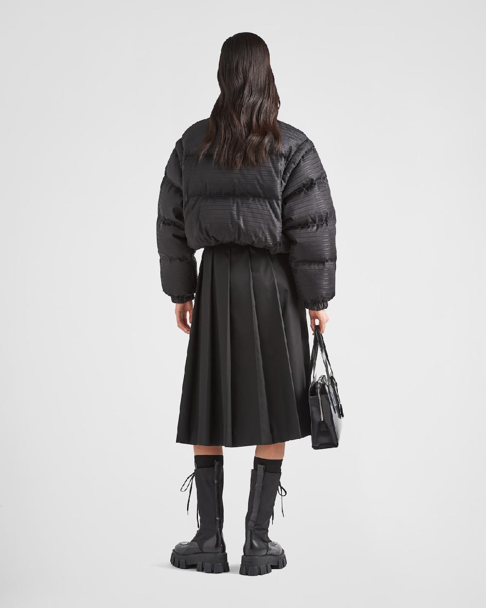 Prada Chaqueta Corta Con Capucha De Plumón Y Re-Nylon