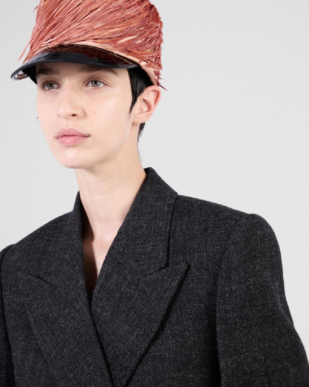 Prada Chaqueta De Botonadura Doble Con Pespuntes Texturizados Y Efecto Vintage